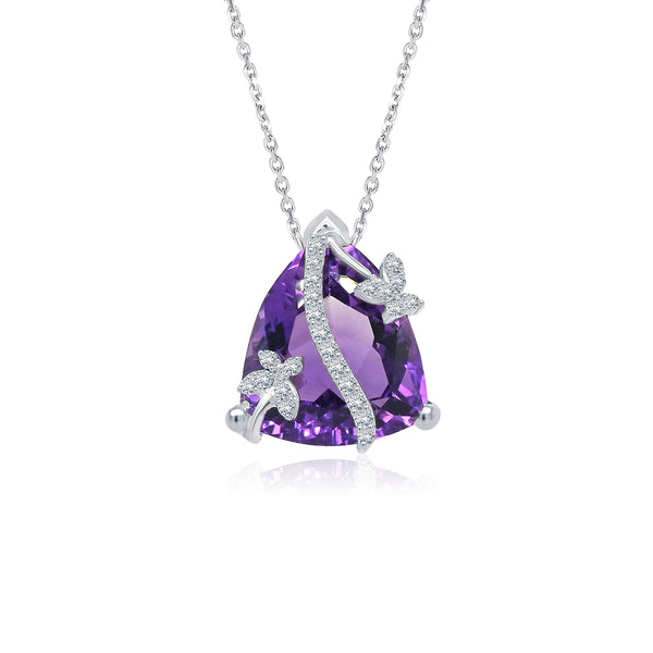 Gilded Gemstone Diamond Pendant