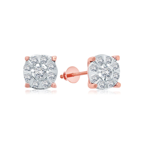 Radiant Contemporary Diamond Earrings