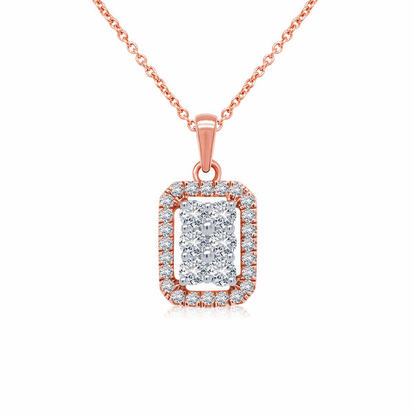 Royal Rectangular Diamond Pendant