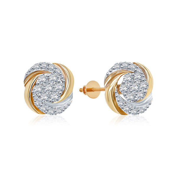 Sparkling Spiral Diamond Earrings