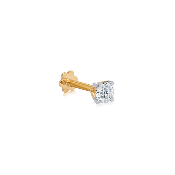 18kt Yellow Gold Diamond Nosepin