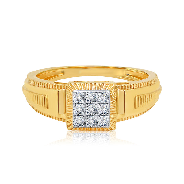 Artistic Diamond Gold Band