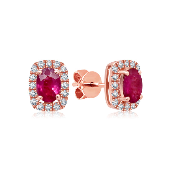 Entwining Oval Diamond Studs
