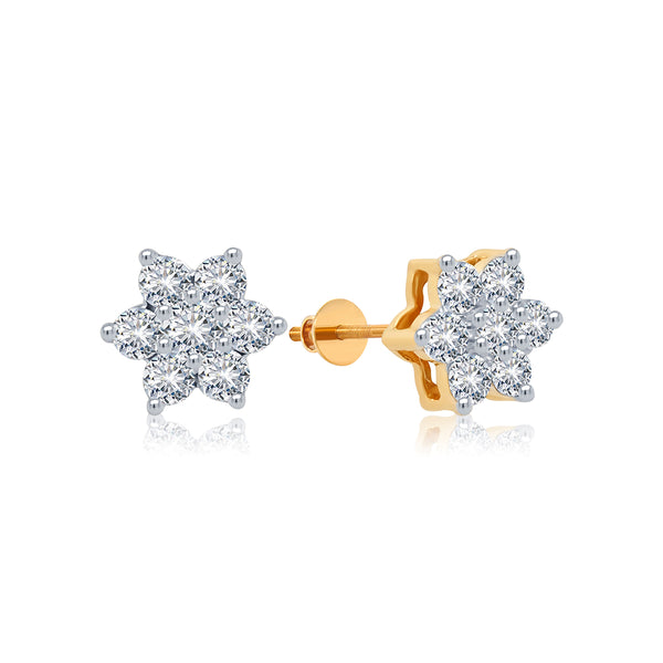 Floral Crescendo Diamond Earrings