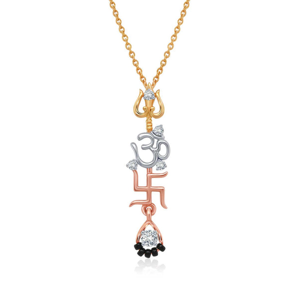 Forevermark Tri Gold Spiritual Diamond Pendant
