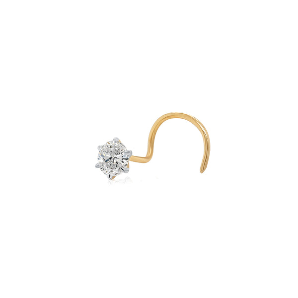 Graceful Diamond Nose Pin