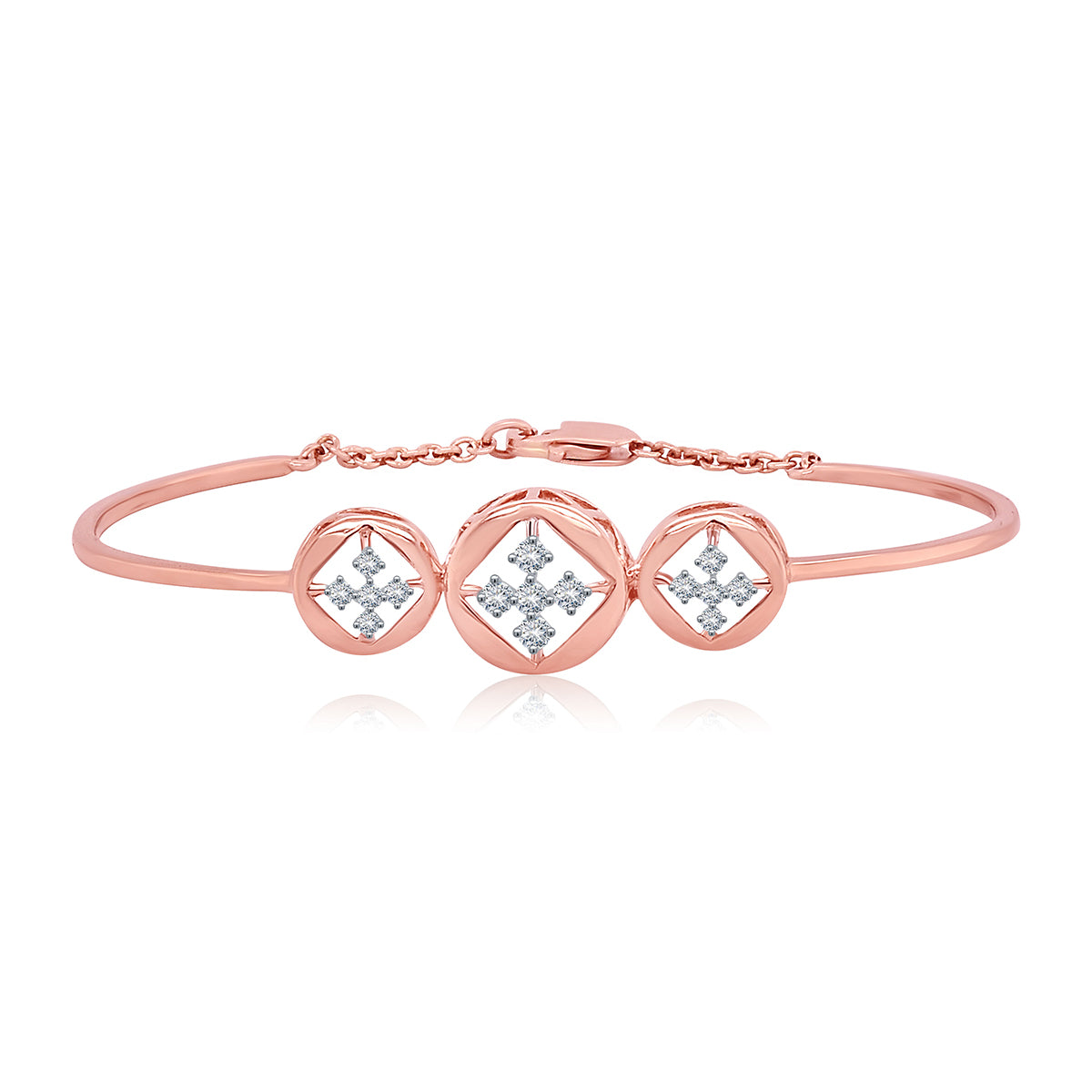 Buy 14K Gold Circle Diamond Bracelet | Heist Jewelry