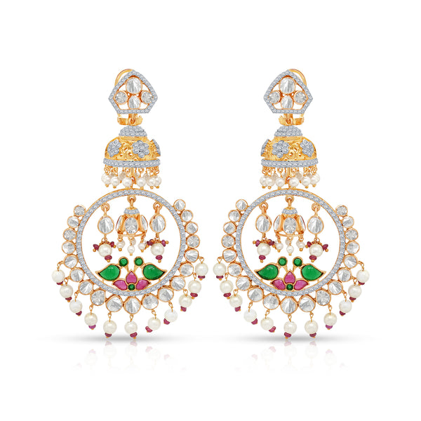 Traditional Diamond Polki Earrings