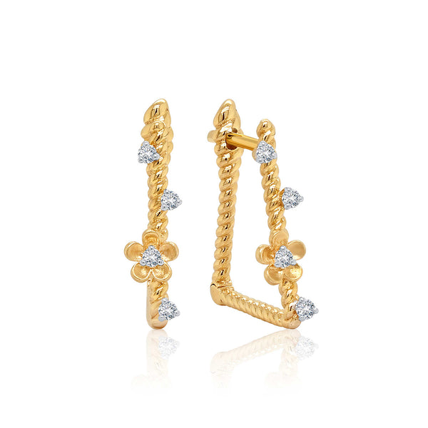 Nature’s Tender Hold Diamond Earrings