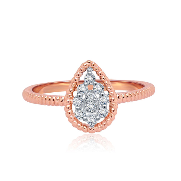 Pear Shaped Diamond Ring