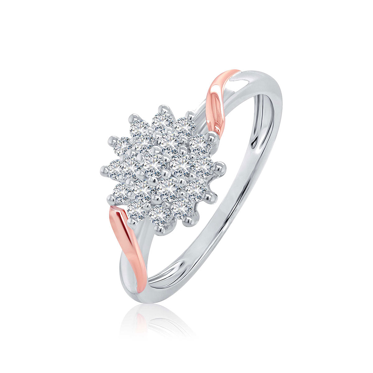 Daesar Platinum Ring Women and Men Couple Promise Rings Set Round With  Geometric 0.15ct Wedding Bands Diamond White Gold Rings Women Size 5 & Men  Size 10 | Amazon.com