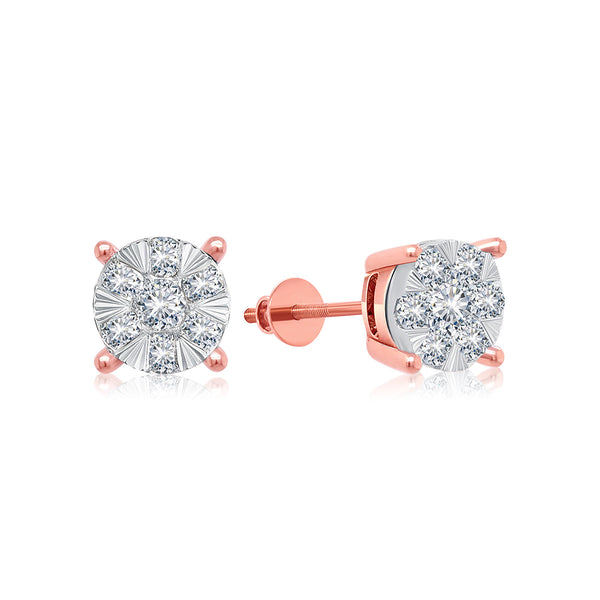 Shimmering Diamond Stud Earrings