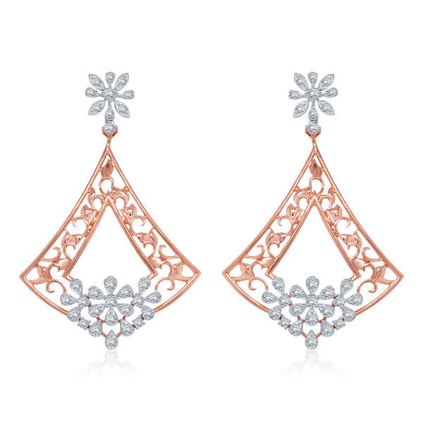 Statement Diamond Long Earrings
