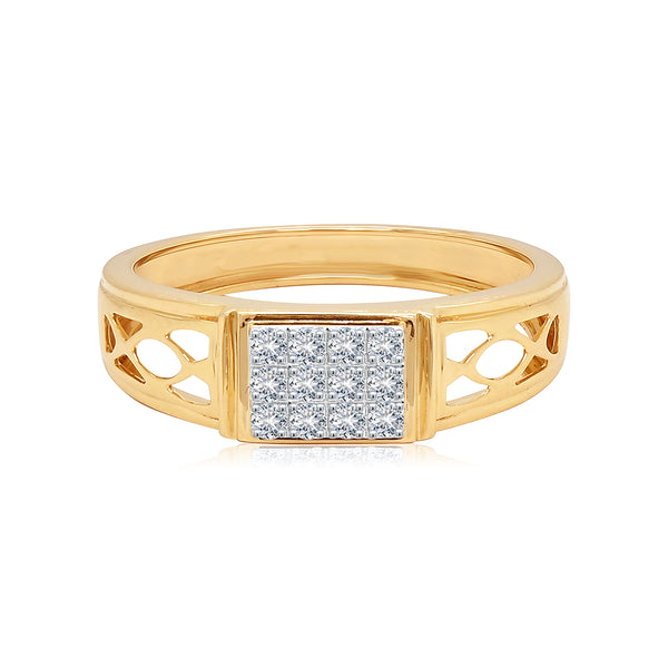 Sterling Diamond Gold Ring