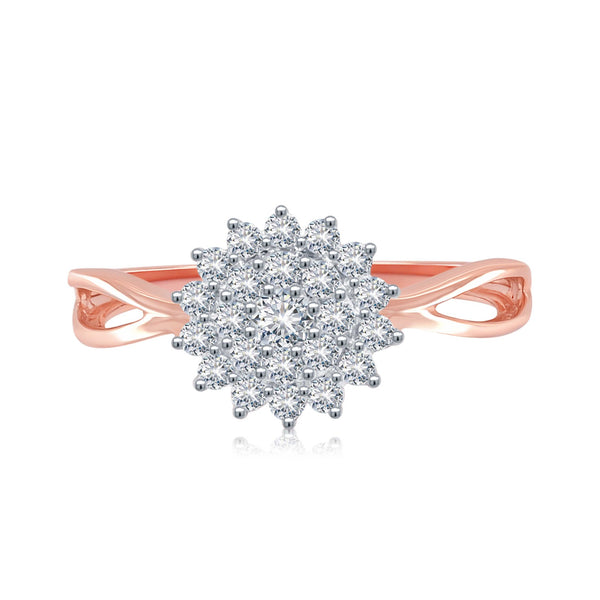 Sun-Kissed Floral Diamond Ring