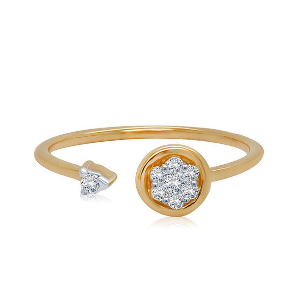 14kt Yellow Gold Round Diamond Ring