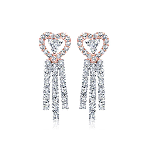 Alluring Heart Diamond Earrings