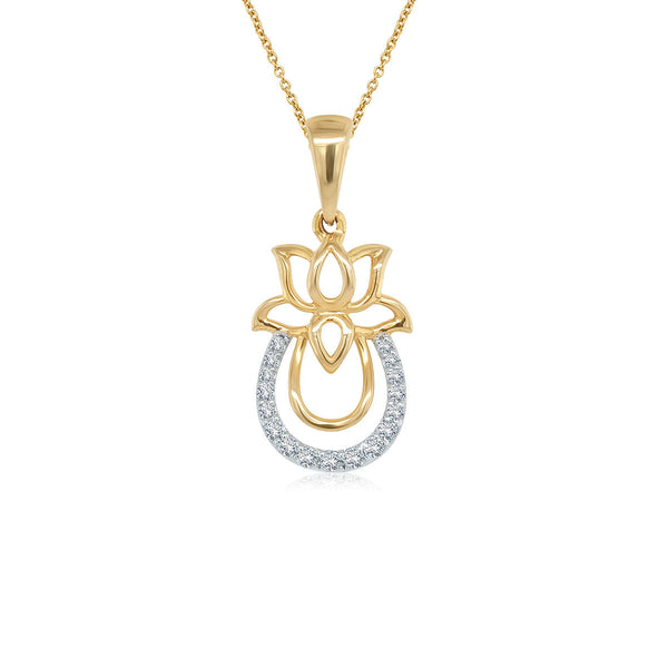 Divine Lotus Diamond Pendant