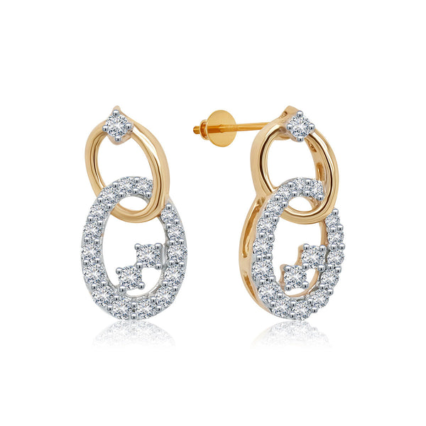 Dual Ring Diamond Earrings