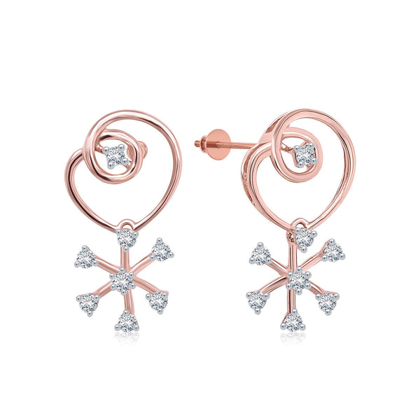 Twisted Star Diamond Earrings