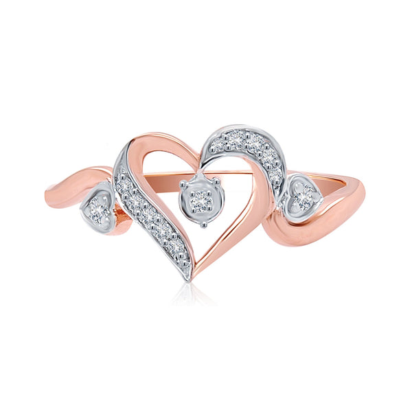 Enthralling Heart Shaped Diamond Ring