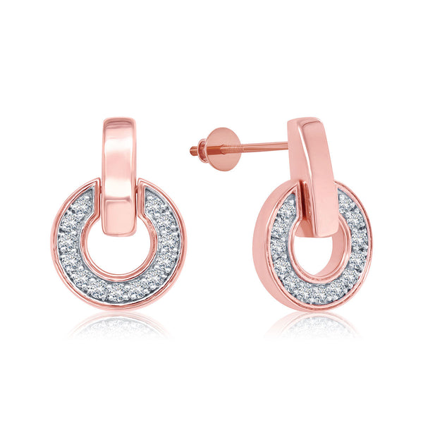 Entwining Circle Diamond Earrings