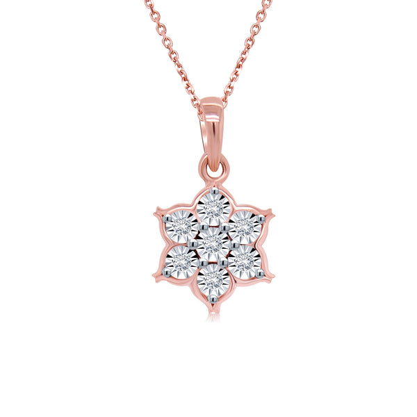 Flashy Floral Diamond Pendant