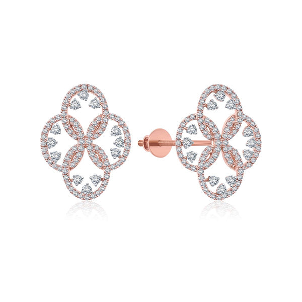 Knotted Ovals Diamond Earrings