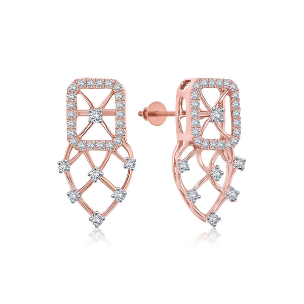 Lattice Diamond Earrings