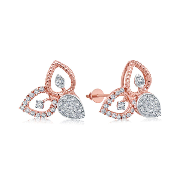 Leaves Blossom Diamond Earrings