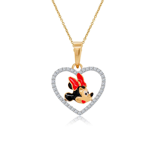 Minnie Mouse Diamond Pendant
