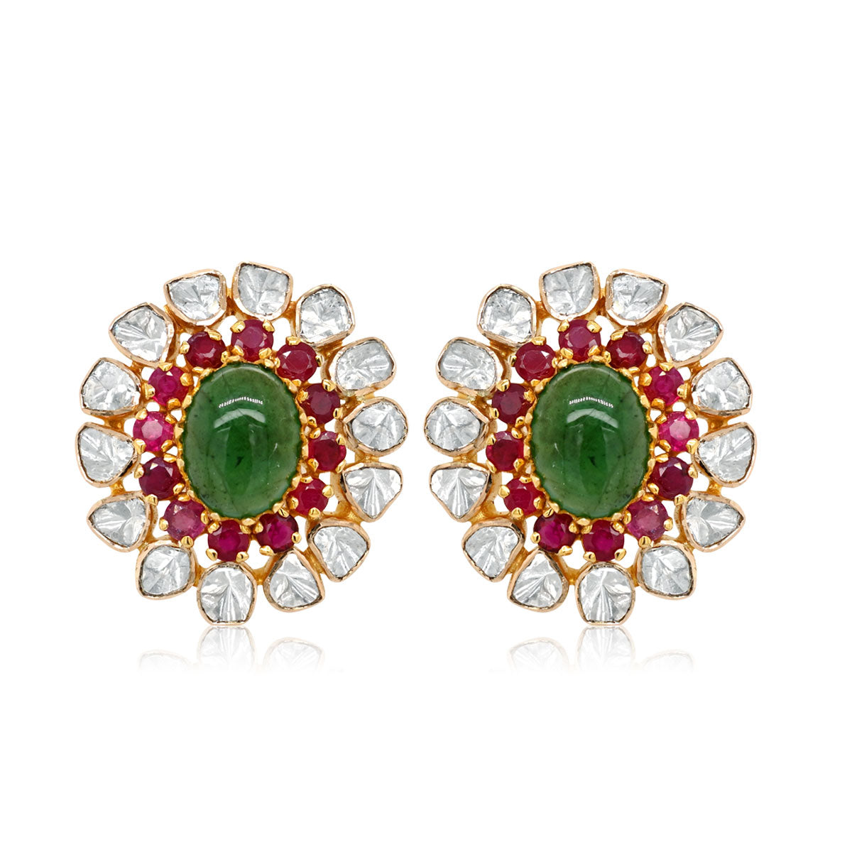 Polki on sale stud earrings