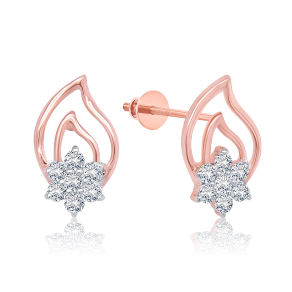 Paisley Floral Diamond Stud Earrings