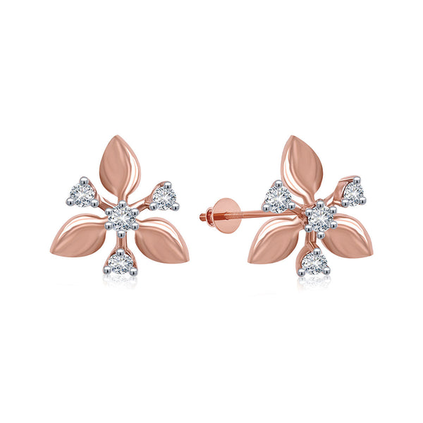 Pear Petal Diamond Earrings