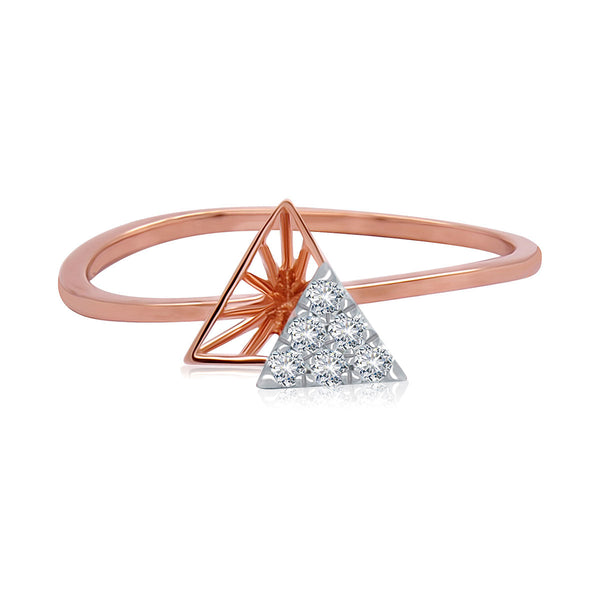 Pyramid Diamond Ring
