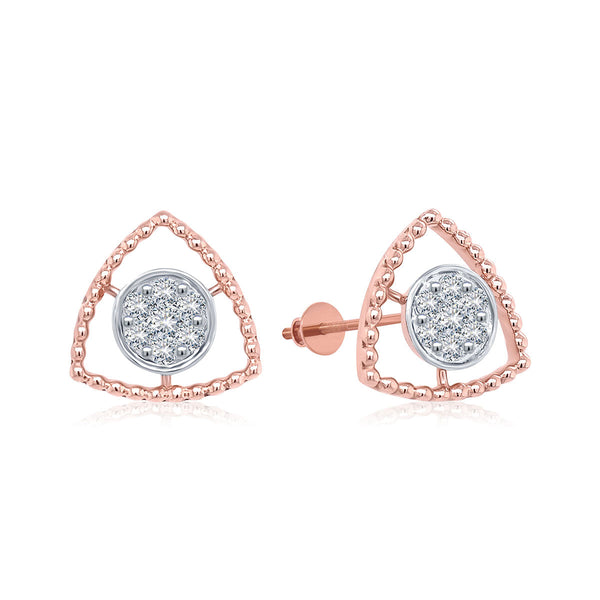Tri Sparkle Diamond Earrings